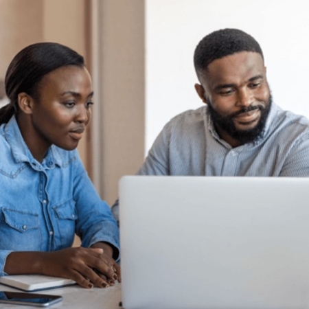 Individuals with laptop GreenPath